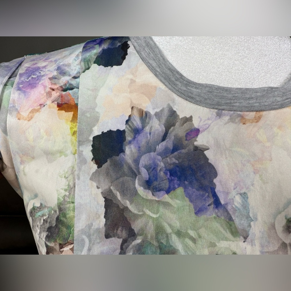 Rebecca Taylor Enchanted Garden Floral Watercolor Mini Dress 6 Summer Easter - Picture 7 of 16